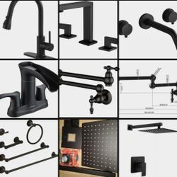 Luxury Sturdy Plumbing Fixtures, Matte Black