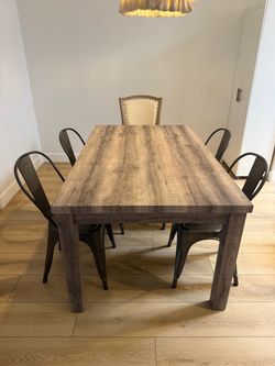 Dining table and chairs