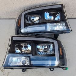 98-03 Dodge Durango 97-04 Dakota LED DRL Headlights Luces Micas Calaveras Faros Faroles Focos 