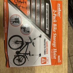 2Pack Bike Hoist Garage Bike Lift Bicycle Hoist Bike Garage Storage Ceiling Mount Lift Hoist Storage Rack for Garage Indoor