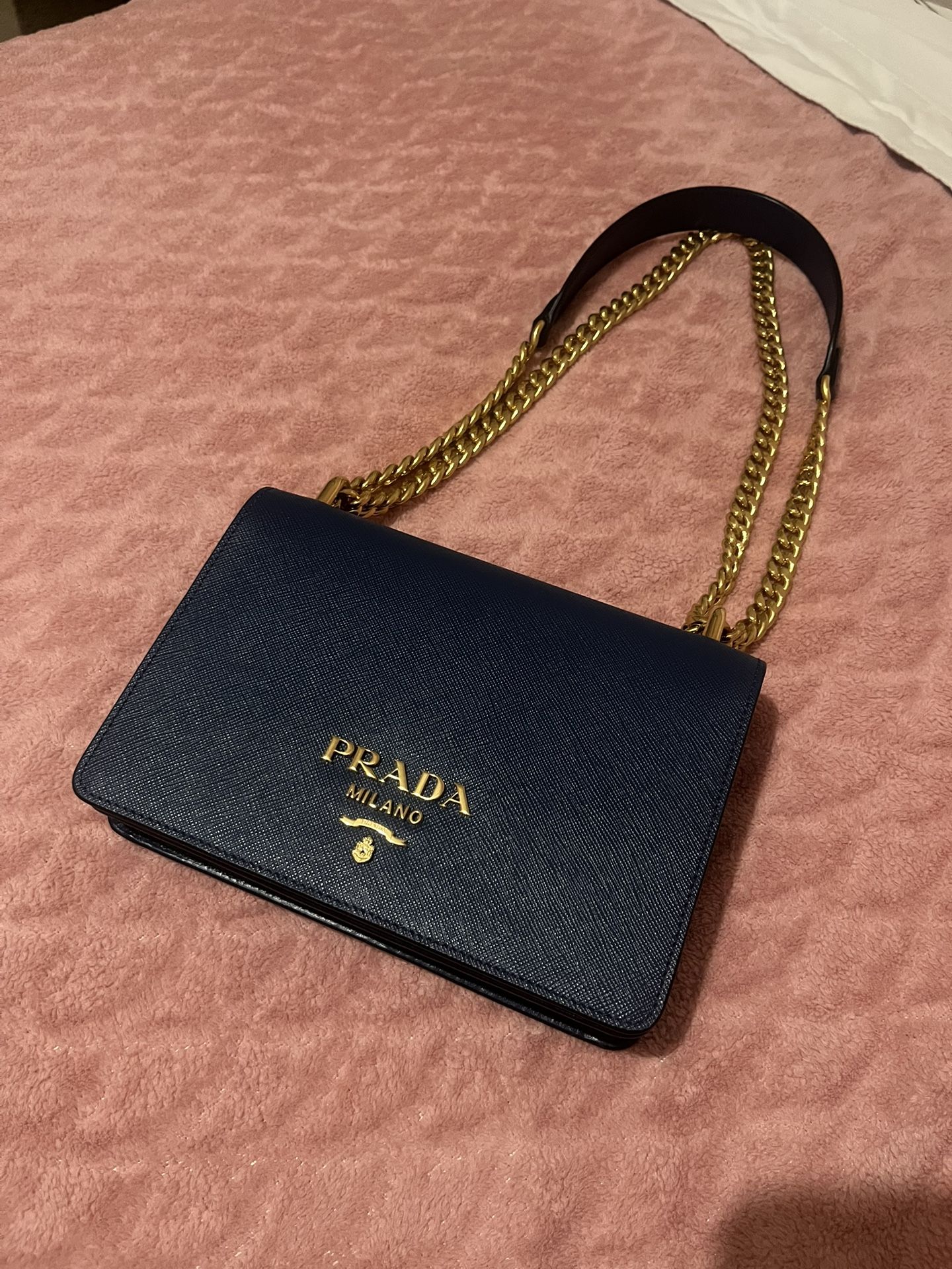 Prada Bag Saffiano Leather Small - Blue