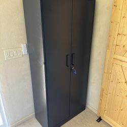 Metal/Steel Locking Storage File Cabinet with 2 Doors and 5 Adjustable Shelves - 6 foot (71") 