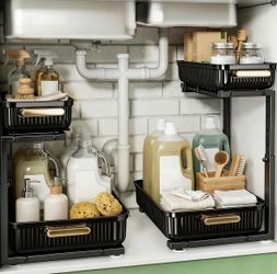 New ARSTPEOE 2-Pack Pull-Out Under Sink Organizers