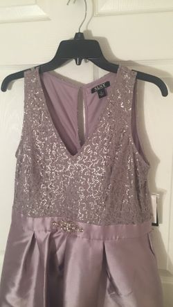 Formal Light Purple/Taupe Hi-Low Dress 👗
