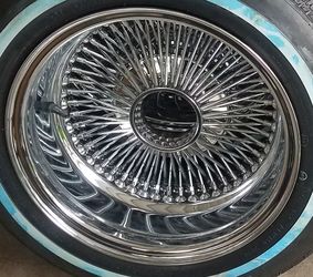 All chrome 100 spoke wire wheels 13x7
