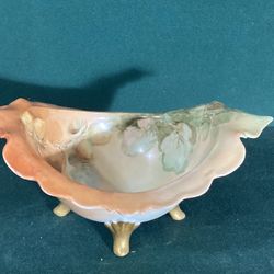 Vintage Dish Leaf Motif Vienna Austria