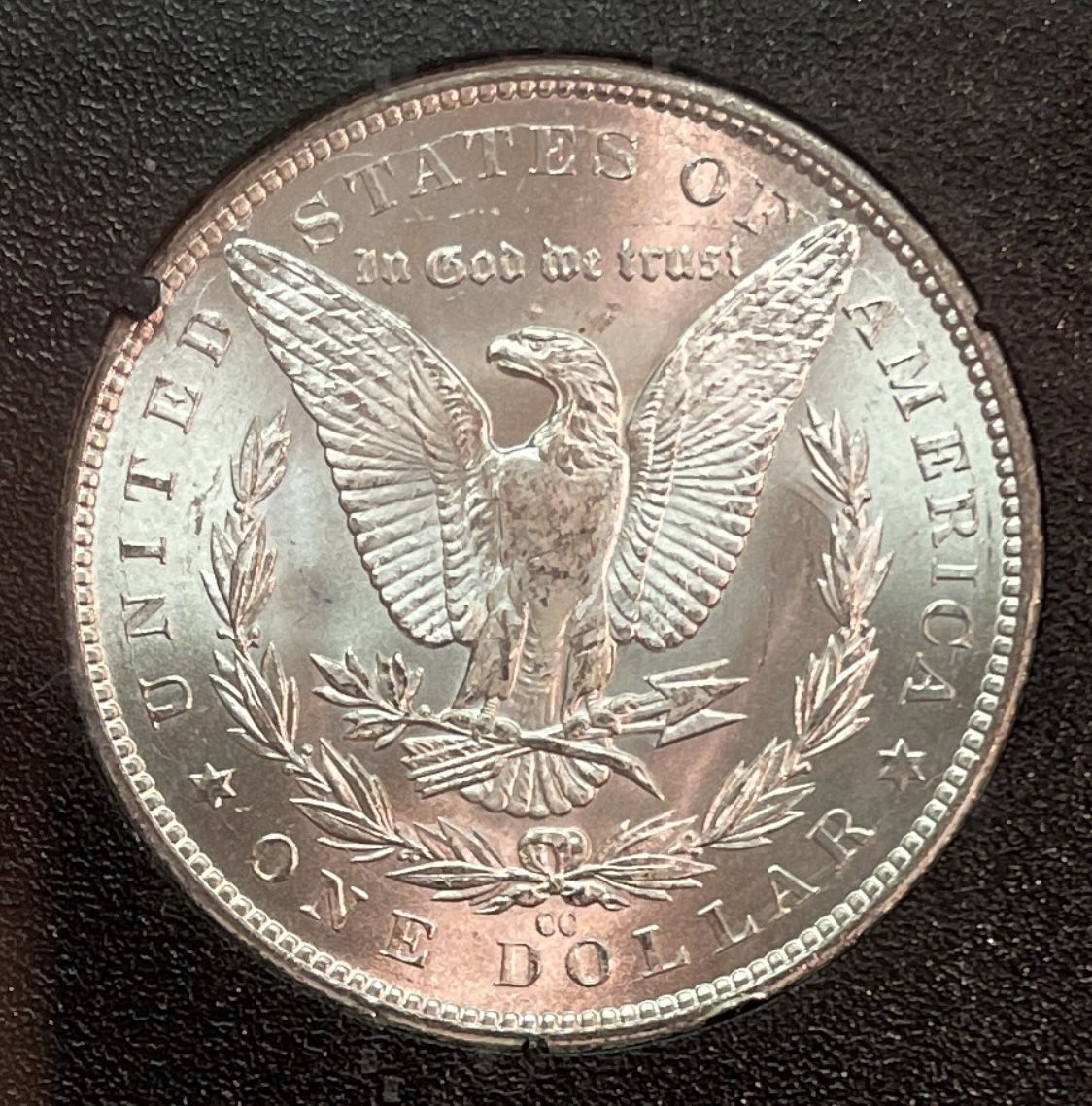 Rare Carson City 1883 cc Morgan Silver Dollar with error..  lines and Starbursts on Tip of the Eagle’s Wings as shown, See Description For More Info