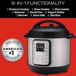 Instant Pot Duo Plus 9-in-1 Electric Pressure Cooker, Includes App With Over 800 Recipes, 6 Quart
