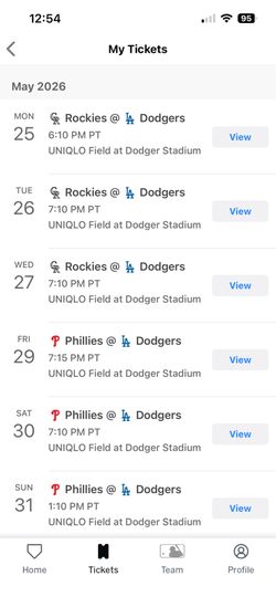 Dodgers Tickets May