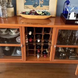Dania Furniture Credenza & Wine Rack