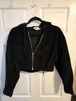 Princess Polly Black Cropped Hoodie