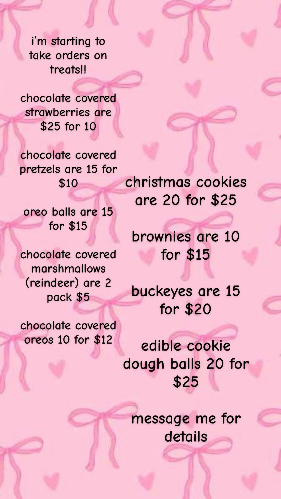 christmas treat bake sale!!