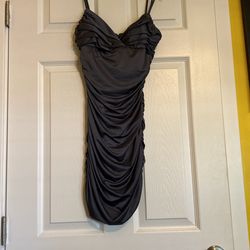 Dressy Dress  Size Small  Petite  Silver Dark Grey   Worn Only Once To A Prom  