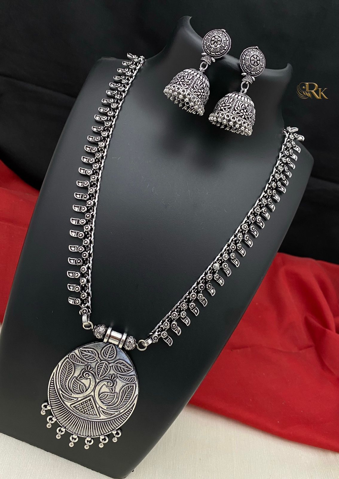 German Sliver Oxidized/black Metal Long Haram Set