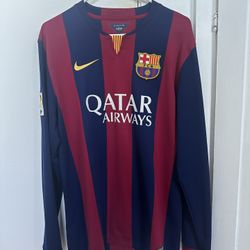 Authentic 2014 Barcelona Jersey Long Sleeve 