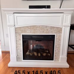 Electric Heater Fireplace & Mantel