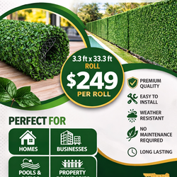 Artificial ivy rolls privacy fence cover