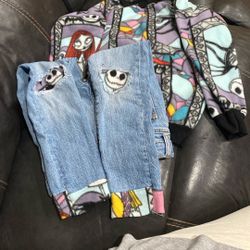 Nightmare Before Christmas NBC Jack Skellington Sally Toddler Kids Outfit 