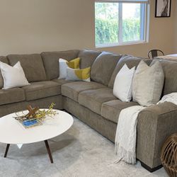 Grey / Tan Sectional Couch 