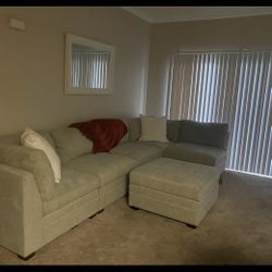 6 Piece Modular sectional With Storage Ottoman 