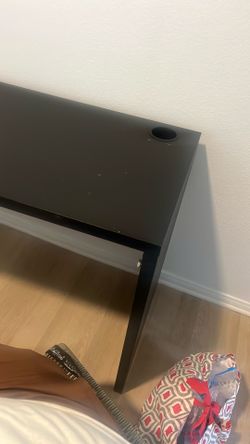 Black ikea desk with drawers