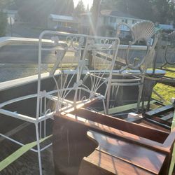 4 Metal Outdoor Decorative Chairs.