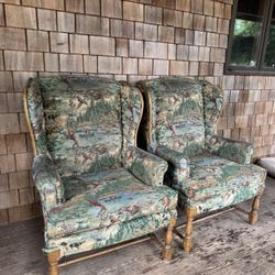 Pair Of Wingback Chairs 