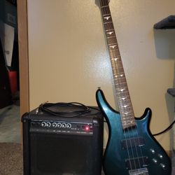 Electric Bass W/ Amp & Case