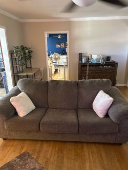 Grey sofa couch