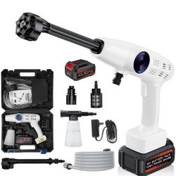 LF-CW08 Portable Wireless High-Pressure Water Gun,Cordless Car Pressure Washer– for Multi-Purpose Use, Seamless Operation, and Long Battery Life (2000