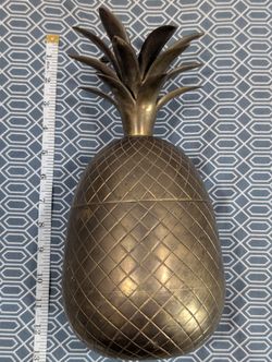 Pineapple Brass Container 