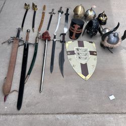 Knight Medieval Viking Helmets Shield 