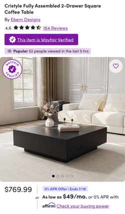 Black Wood Coffee Table