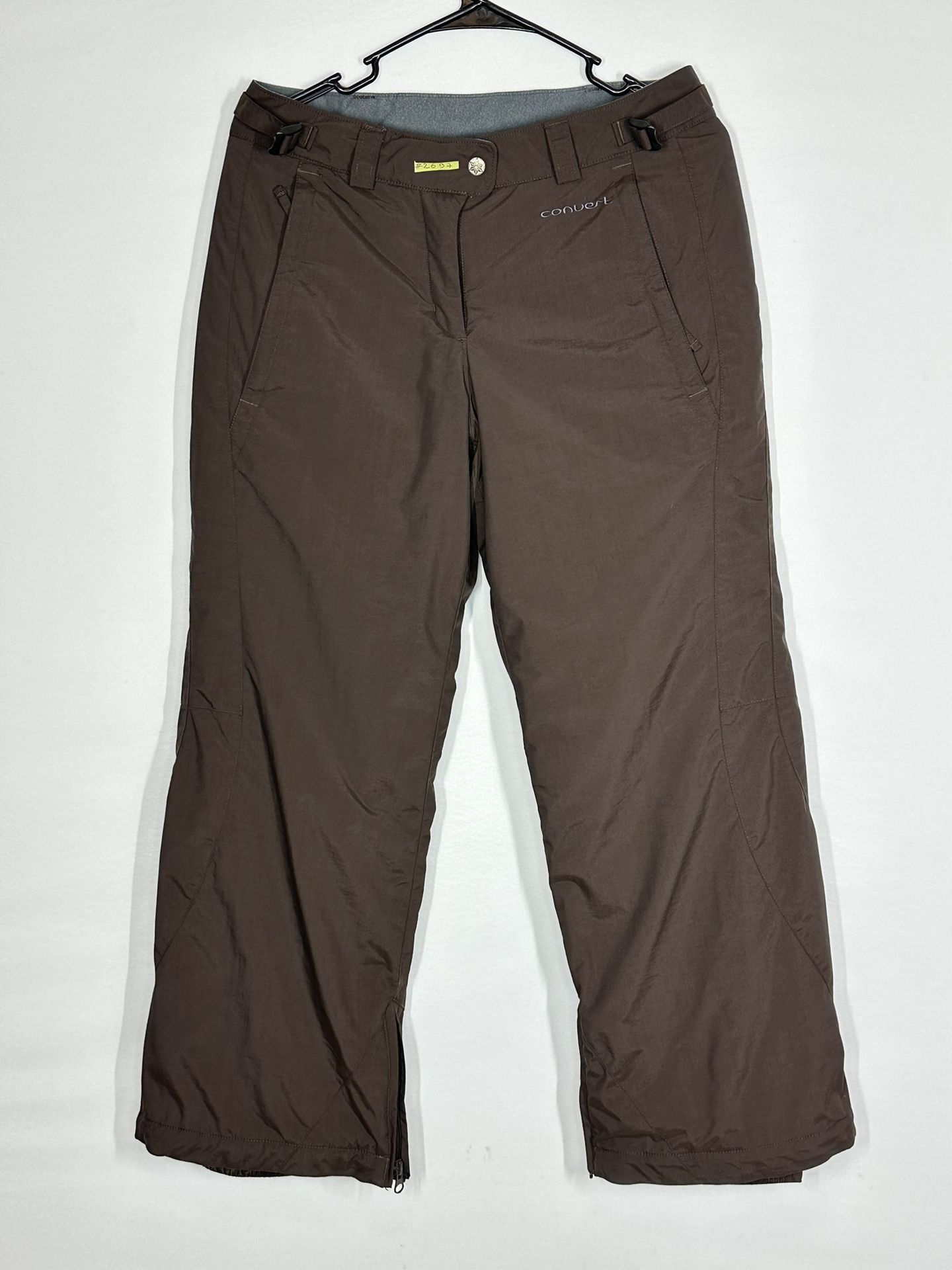 #2697 Columbia Youth Convert Ski Snowboard Snow Pants Size 14/16 Brown