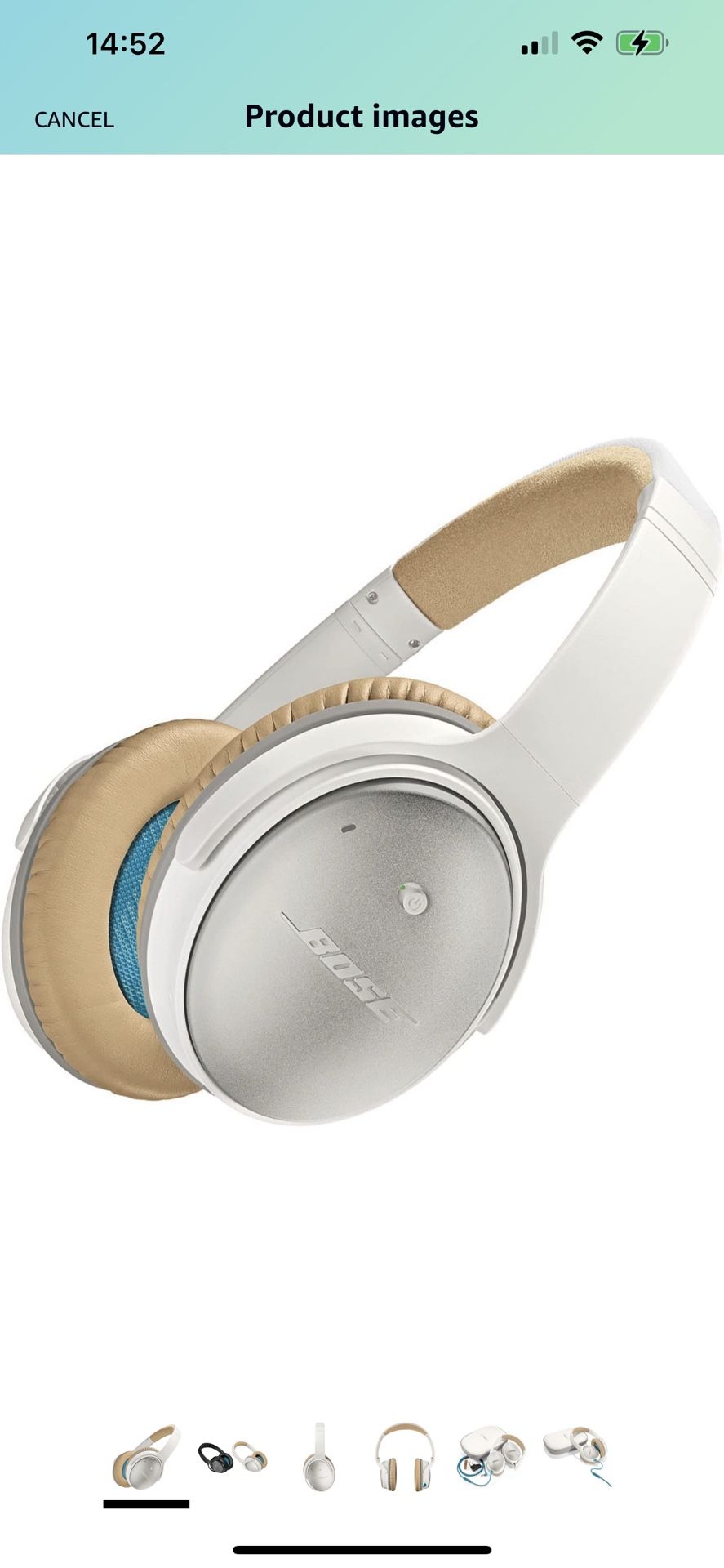 Bose QuietComfort 25 Acoustic Noise Cancelling Headphones for Apple devices - White