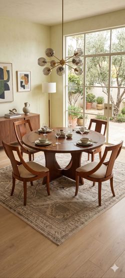 Lazy Susan dinner table set