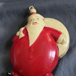Vintage Made In Occupied Japan Celluloid  Santa Rattle