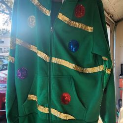 Mens Ugly Christmas Jacket Hoodie 