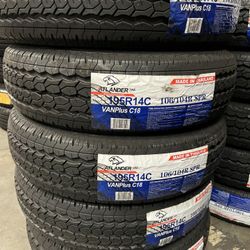 195r14c Atlander #4 New Tires Mount & Balance // Set De 4 Llantas Nuevas Atlander De Carga Ya Instaladas