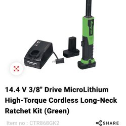 3/8 Long Neck Elec Ratchet Snap On