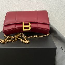 Balenciaga Hourglass Leather Crossbody Bag