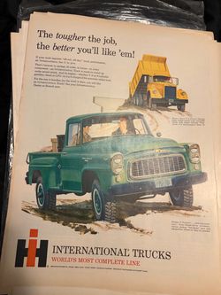 International Trucks Vintage Print Advertisement