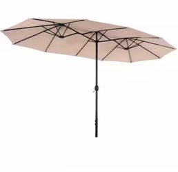 13 ft. Market Patio Umbrella 2-Side in Beige