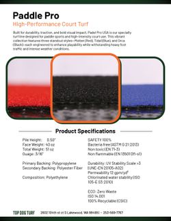 Paddle Pro Court Turf