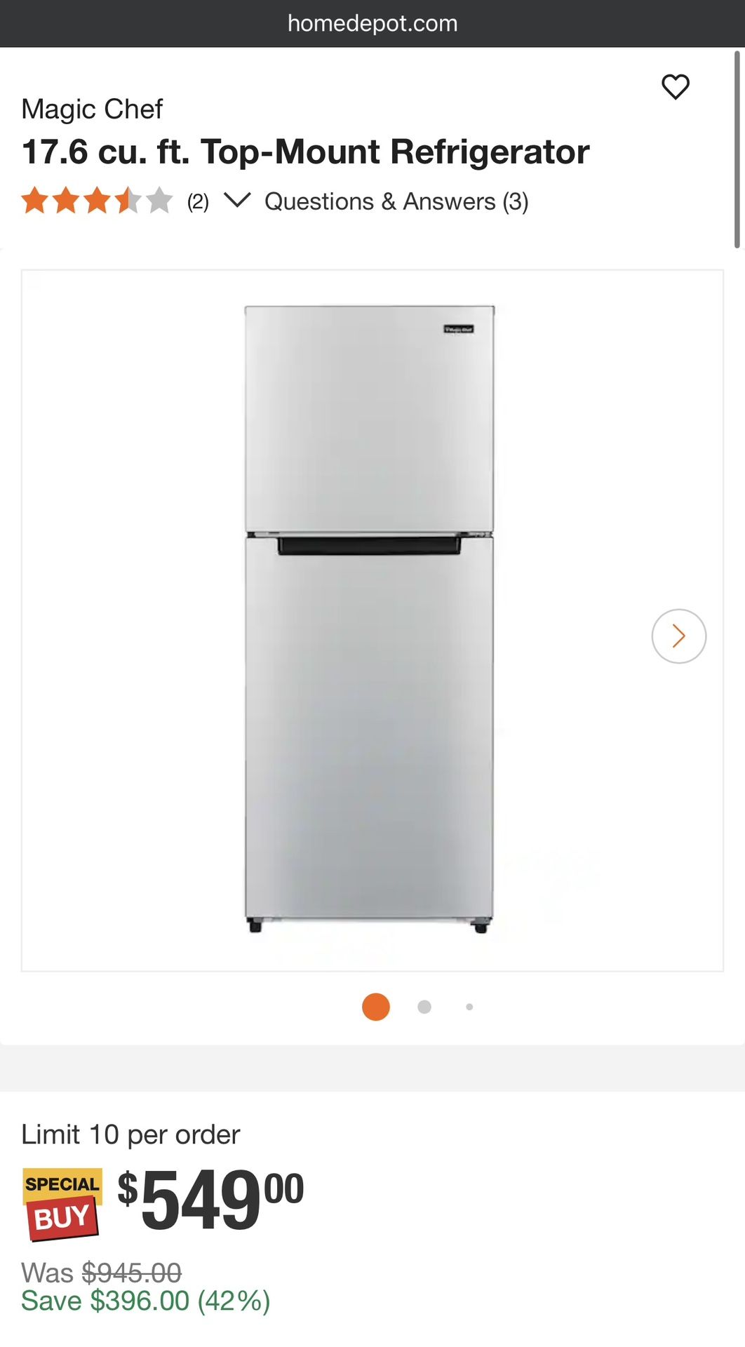 Magic Chef Refrigerator 