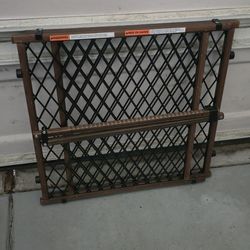 Dark Wood Locking Baby Gate