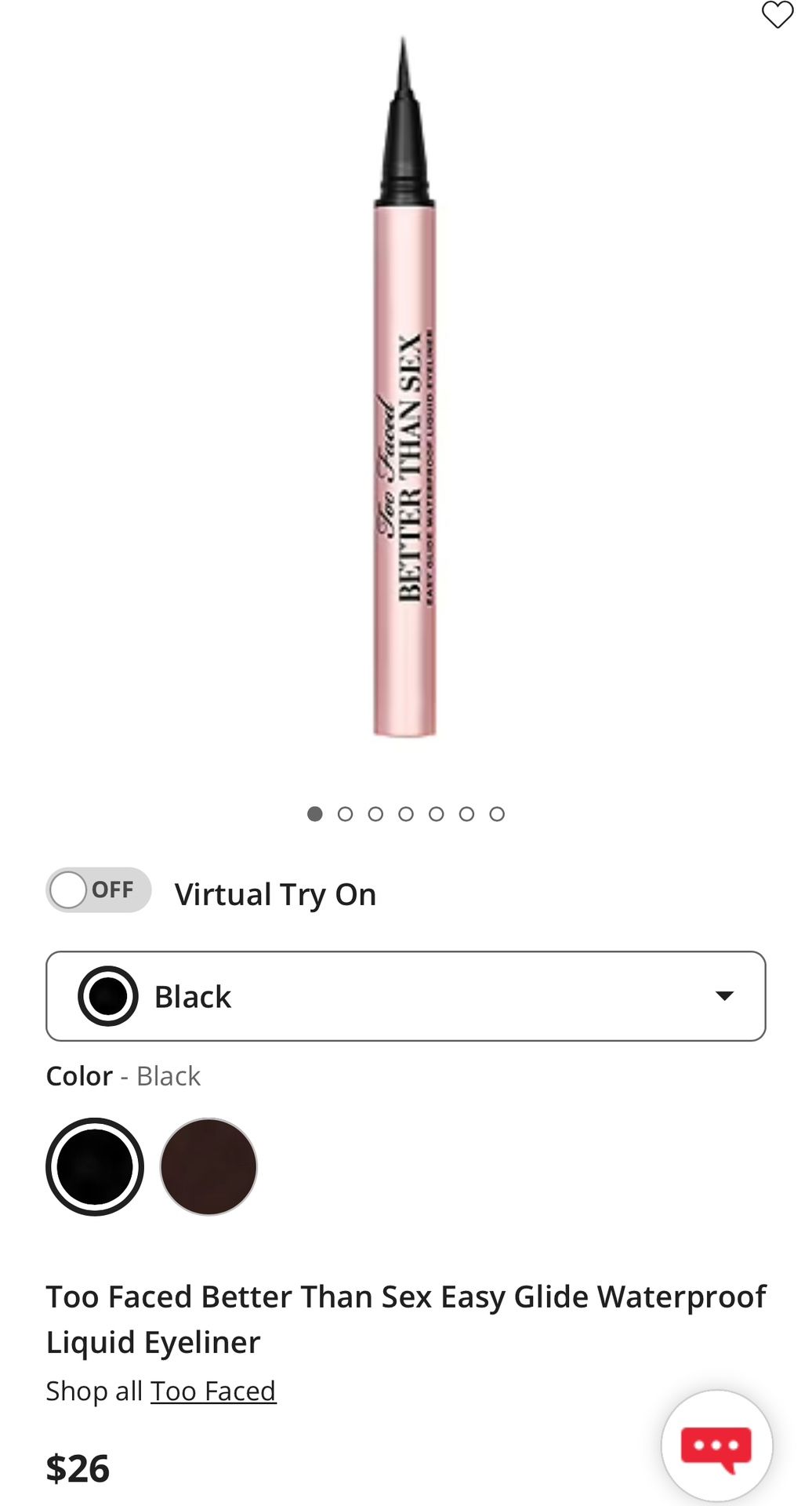 Too Faced Better Than Sex Easy Glide Waterproof Liquid Eyeliner NEW FOR SALE