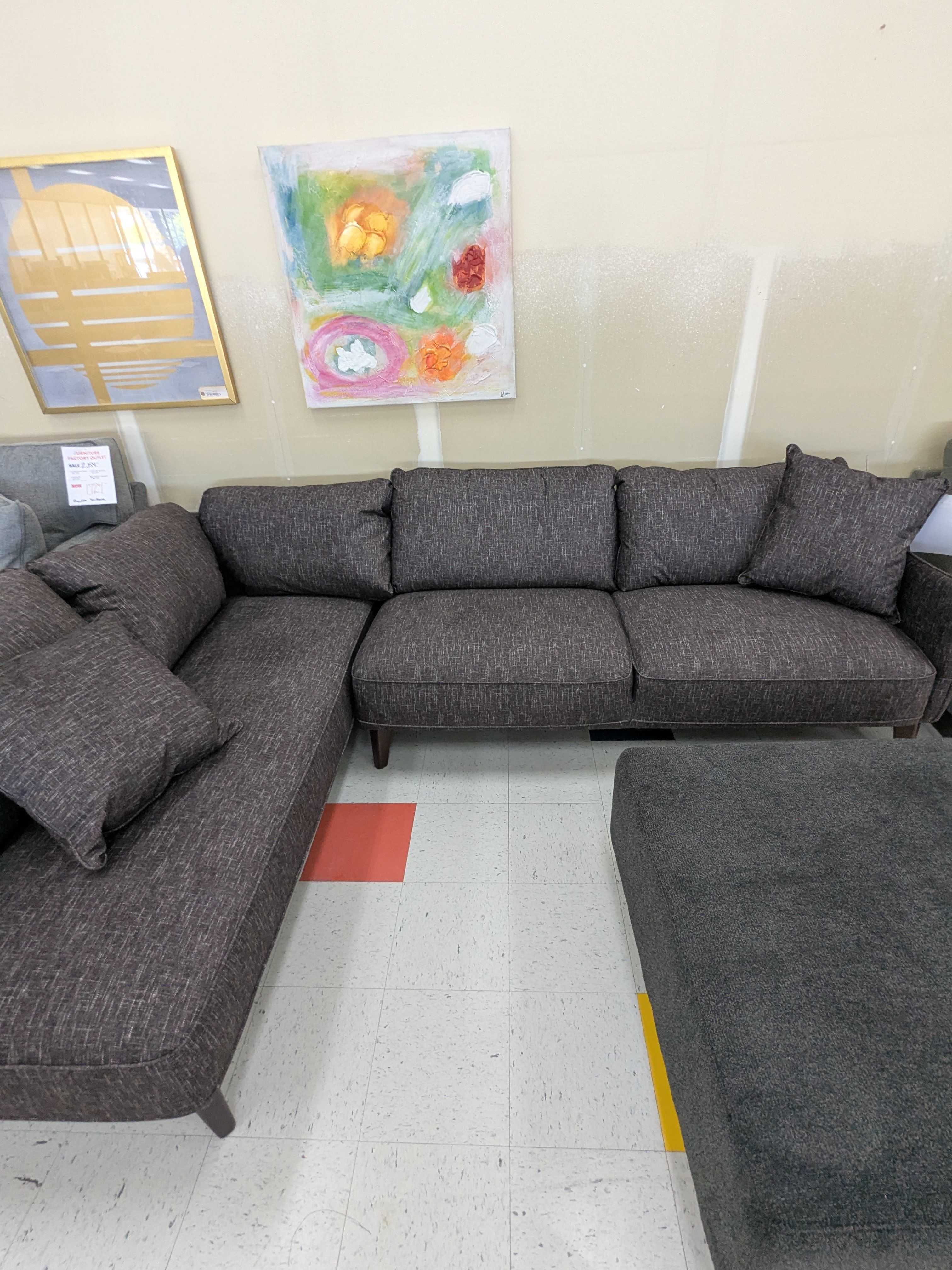 Cavett Charcoal Sectional Sofa*
