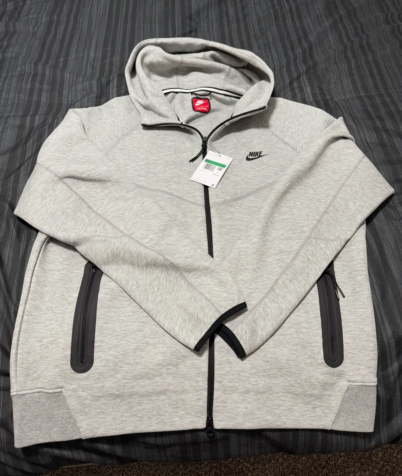 Nike Sportswear Tech Fleece Windrunner Jacket Men's XL Grey Full Zip FB7921-063