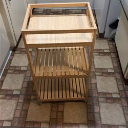 Bamboo Bathroom Cart 